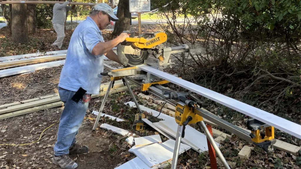 Donnie Simpson owner of Elite Cabinets working on a job