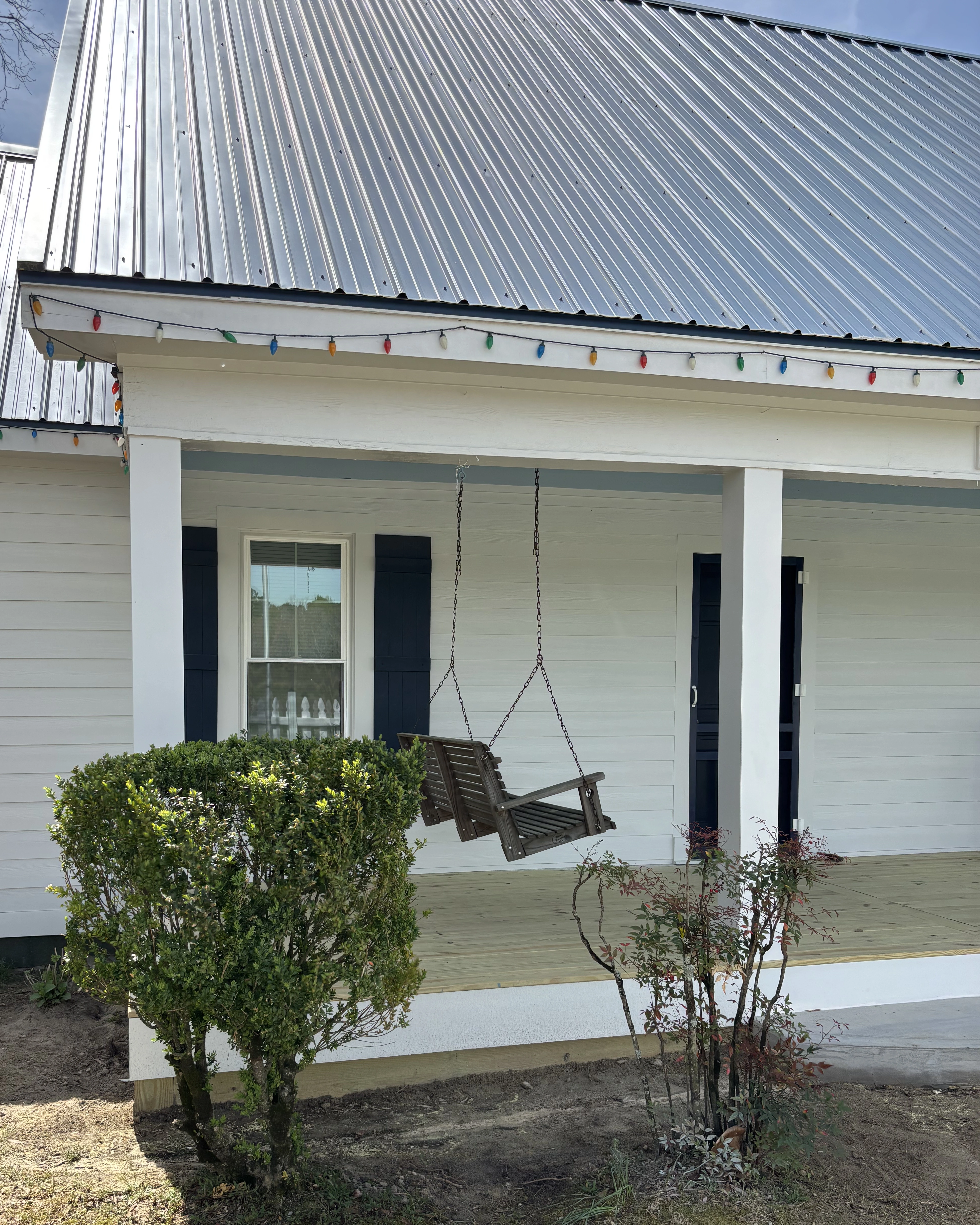 Exterior Farmhouse with Porch Swing
